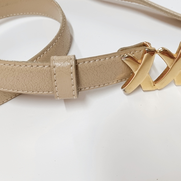 Paloma Picasso Vintage Italian Leather Pin Belt 3/4\